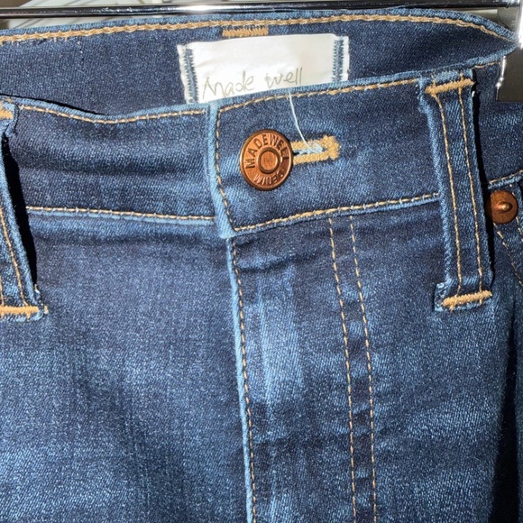 Madewelll Women’s Dark Blue Distressed Jeans - Picture 6 of 6